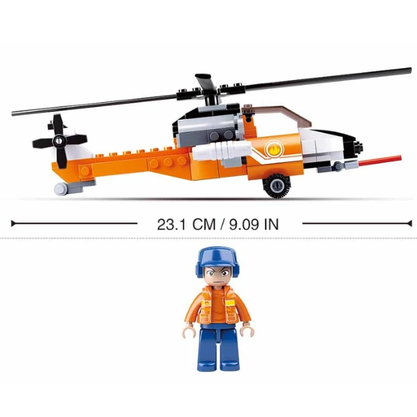 Set de construcție „elicopter de pompieri”, 129 elem. 4