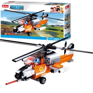 Set de construcție „elicopter de pompieri”, 129 elem.