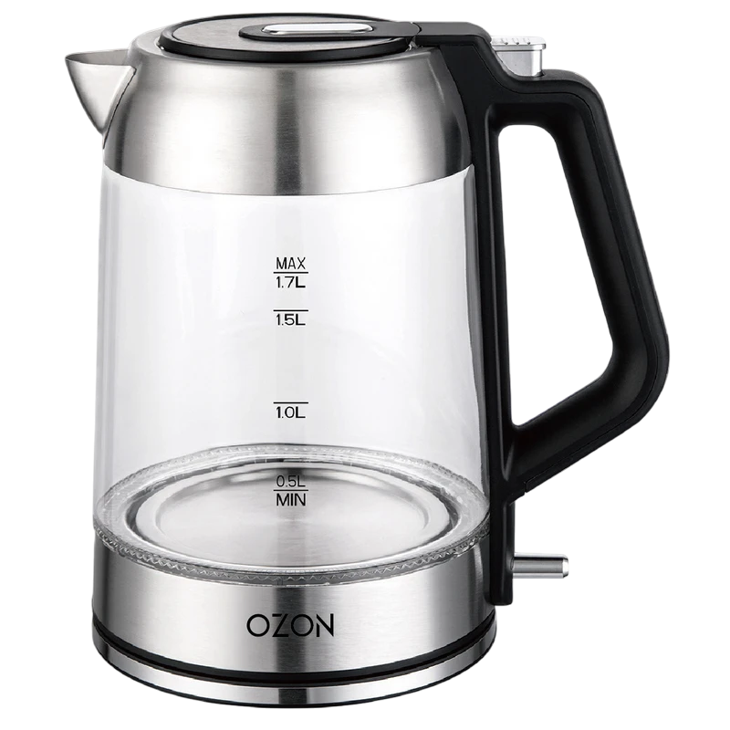 Электрочайник ozon ekc-1705a-gs, нержавеющая сталь 6