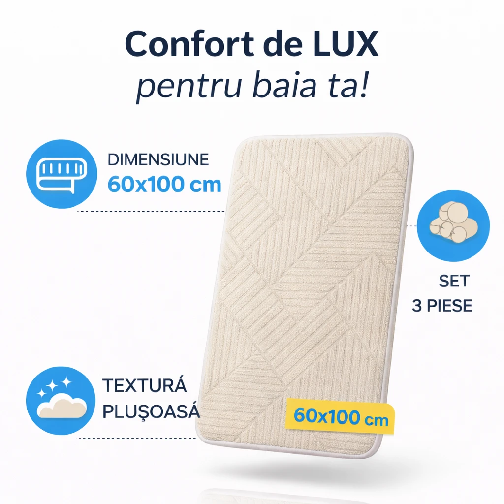 Набор ковриков бежевых для ванной banyolin crossloop 60x100 см 3 шт (078811) 3