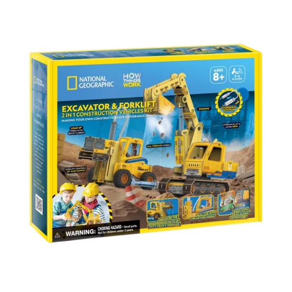 3d puzzle „excavator și stivuitor” 3
