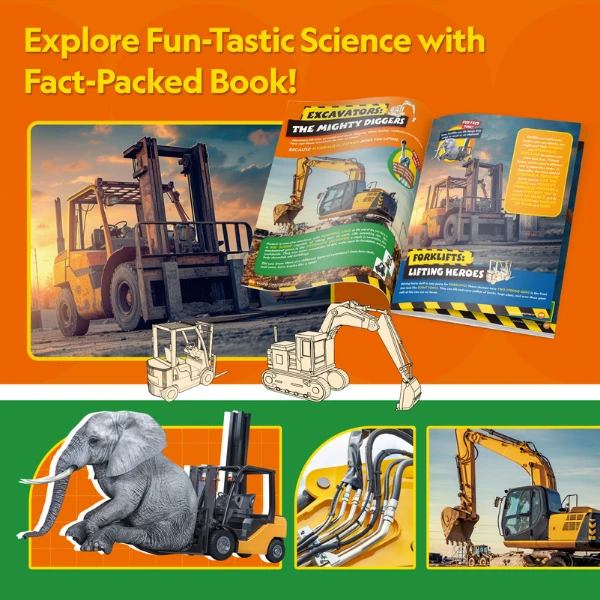 3d puzzle „excavator și stivuitor” 7