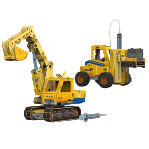 3d puzzle „excavator și stivuitor” Thumbnail 3