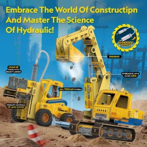 3d puzzle „excavator și stivuitor” Thumbnail 4