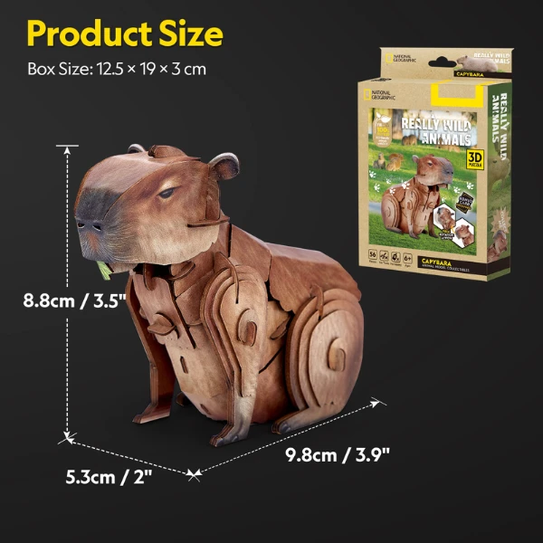 3d puzzle "capibara", 56 elemente 8
