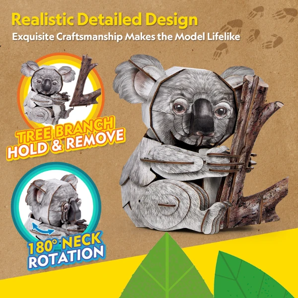 3d puzzle "koala", 60 elemente 5