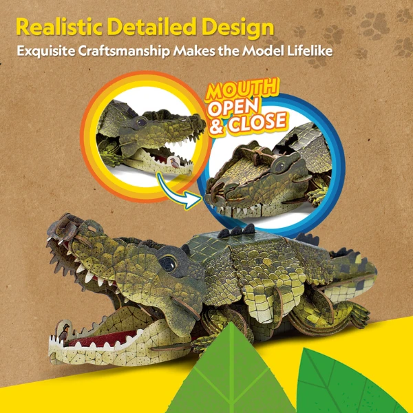 3d puzzle "crocodil", 54 elemente 6