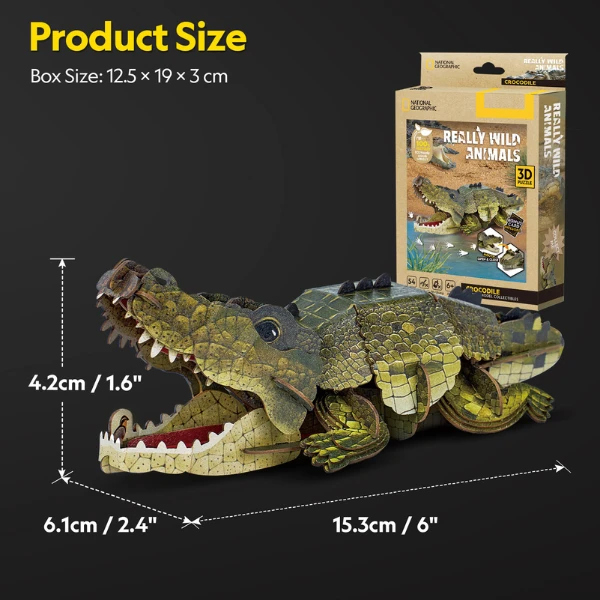 3d puzzle "crocodil", 54 elemente 8