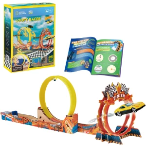3d puzzle „circuit de curse” cu 2 mașinuțe Thumbnail 2