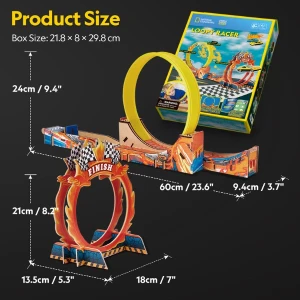 3d puzzle „circuit de curse” cu 2 mașinuțe Thumbnail 9