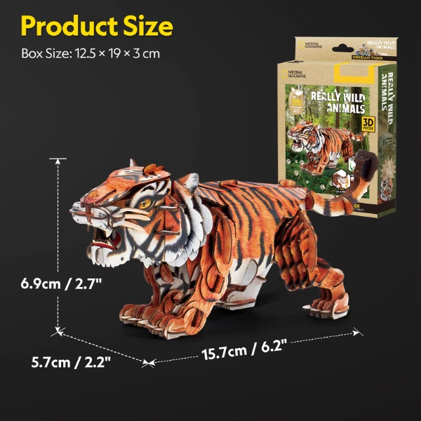 3d puzzle "tigrul siberian", 87 elemente 9