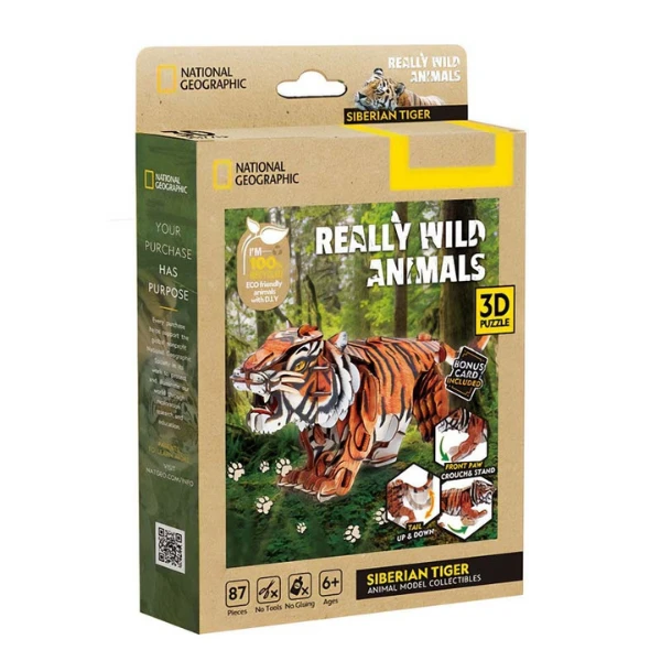 3d puzzle "tigrul siberian", 87 elemente 3