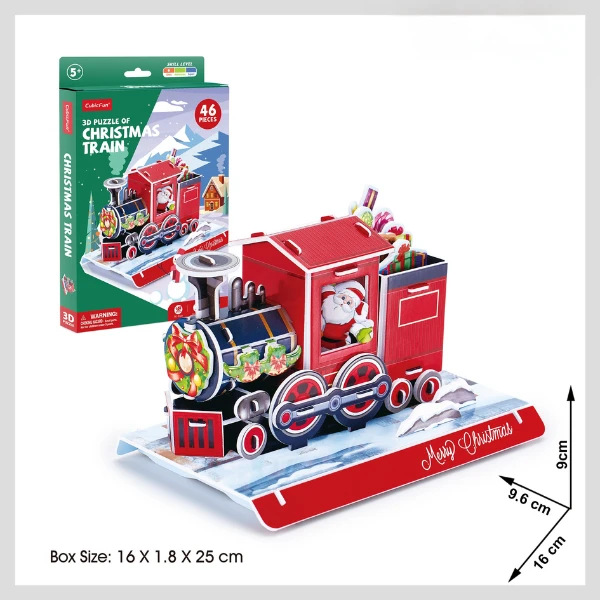 3d puzzle "trenul de crăciun", 46 elem. 4