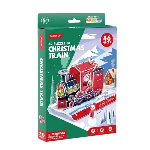 3d puzzle "trenul de crăciun", 46 elem. 3