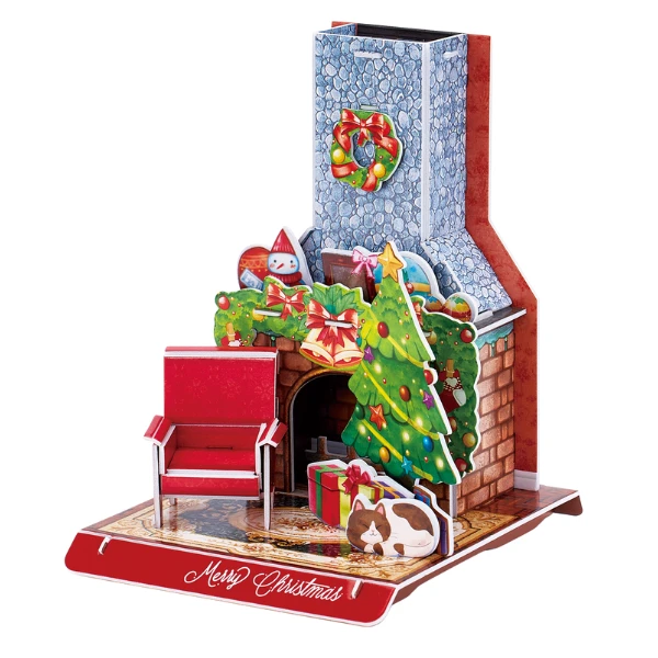 3d puzzle "șemineu de crăciun", 24 elem. 2