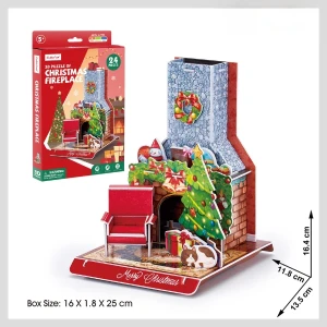 3d puzzle "șemineu de crăciun", 24 elem. Thumbnail 4