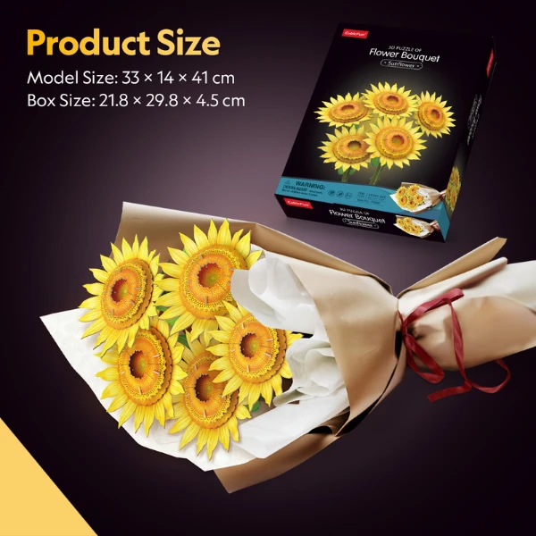 3d puzzle "buchet de flori – floarea-soarelui", 180 elem. 7