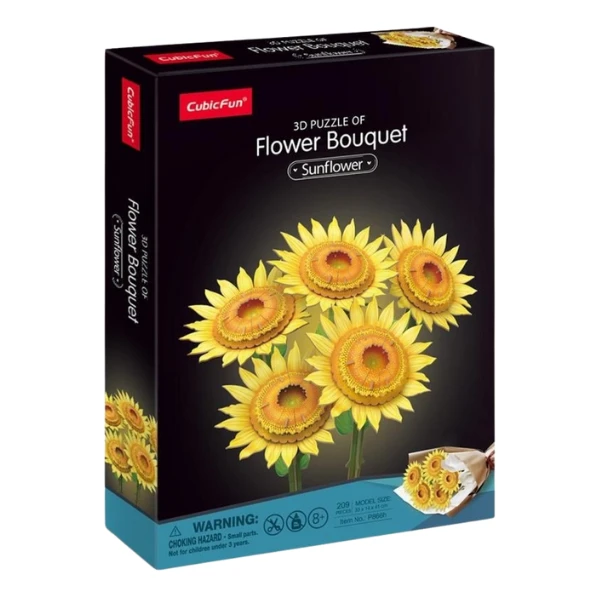 3d puzzle "buchet de flori – floarea-soarelui", 180 elem. 3