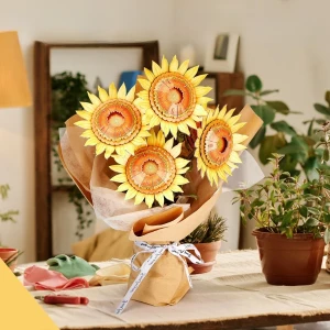 3d puzzle "buchet de flori – floarea-soarelui", 180 elem. Thumbnail 4