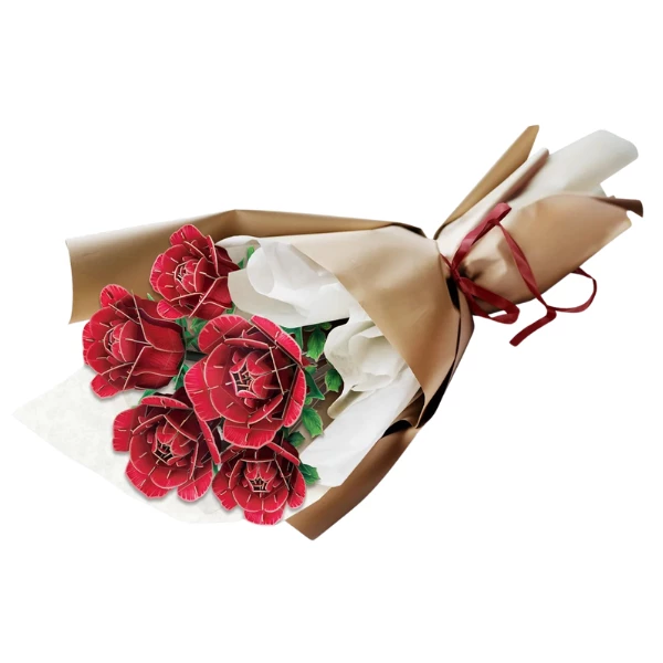 3d puzzle "buchet de flori – trandafiri roșii", 312 elem. 3