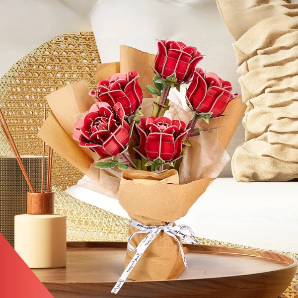3d puzzle "buchet de flori – trandafiri roșii", 312 elem. 5