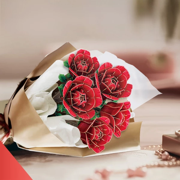 3d puzzle "buchet de flori – trandafiri roșii", 312 elem. 7
