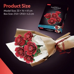 3d puzzle "buchet de flori – trandafiri roșii", 312 elem. Thumbnail 7