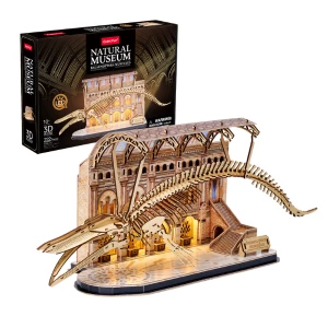 3d puzzle "muzeul de științe naturale – balena albastră" cu iluminare led, 222 elem. Thumbnail 2