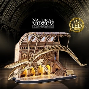 3d puzzle "muzeul de științe naturale – balena albastră" cu iluminare led, 222 elem. Thumbnail 7