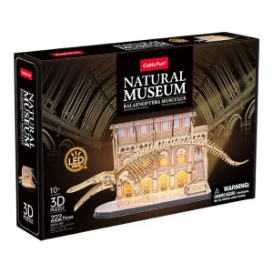 3d puzzle "muzeul de științe naturale – balena albastră" cu iluminare led, 222 elem. Thumbnail 3
