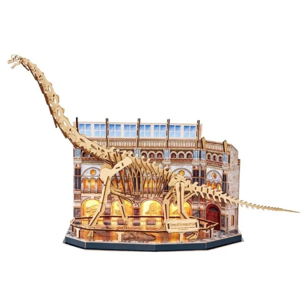 3d puzzle "muzeul de științe naturale – brachiosaurus" cu iluminare led, 216 elem. 2
