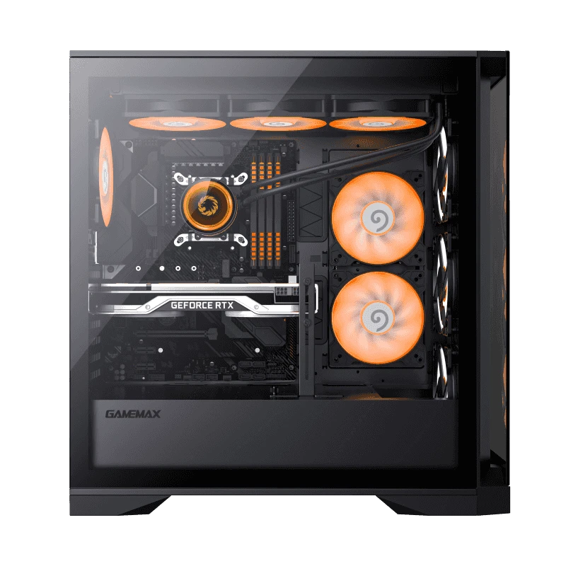 Компьютерный корпус gamemax leader tg, full-tower, без блока питания, чёрный 11