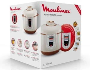 Aparat de gătit multifuncțional sub presiune moulinex ce501134, maro / alb Thumbnail 8