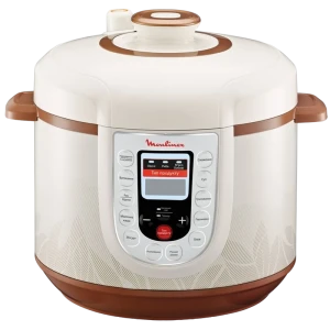 Мультиварка-скороварка moulinex ce501134, коричневый | белый