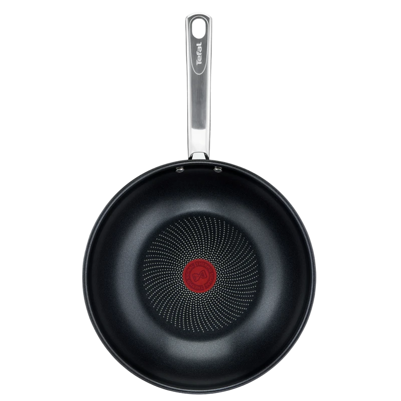 Tigaie wok tefal b8171944, 3,6l, 28cm, oțel inoxidabil 2