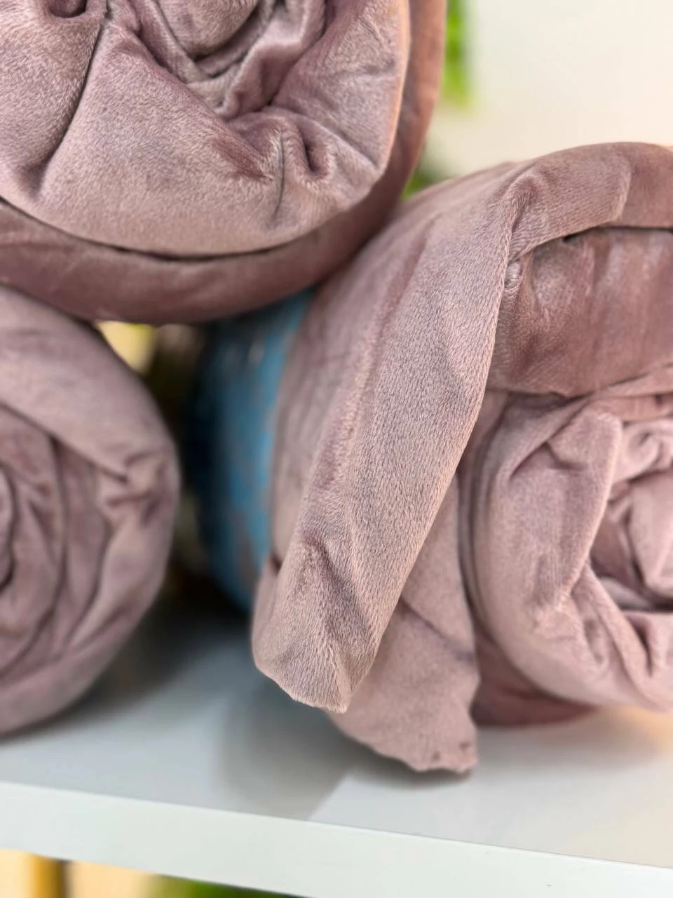 Комплект велюрового постельного белья – 3 предмета – оттенок plum (сливовый) – 180×200 см (простыня на резинке + 2 наволочки) (10-ms7-12-ev) 3