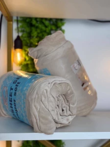 SET 3 PIESE LENJERIE PENTRU PAT DIN VELUR, BEJ DESCHIS (160×200 CM) (10-MS3-12-PR2)