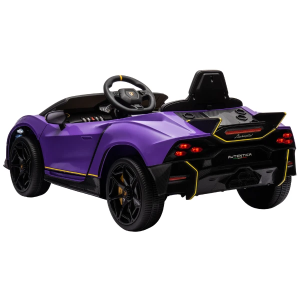 Mașinuța electrică lamborghini autentica, 12v7ah, motor 380x4, roti eva 4