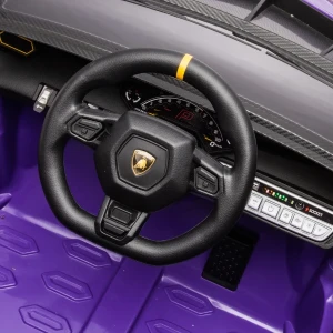 Mașinuța electrică lamborghini autentica, 12v7ah, motor 380x4, roti eva Thumbnail 9