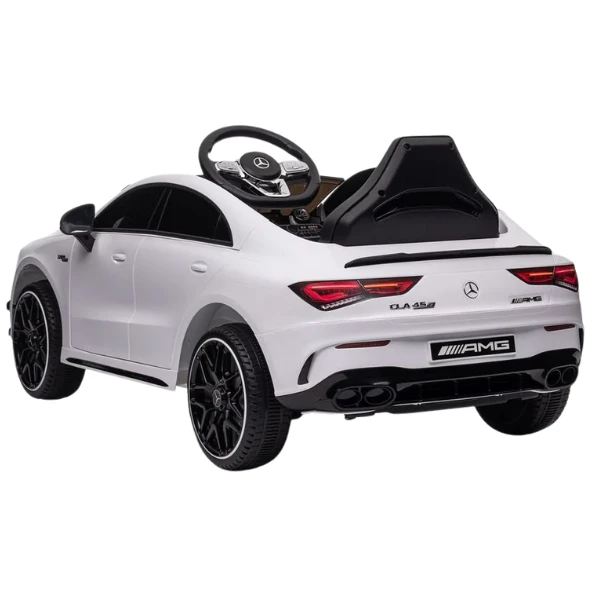 Mașinuța electrică mercedes-benz cla45, 12v7ah, motor 12v550x2, roti eva 4