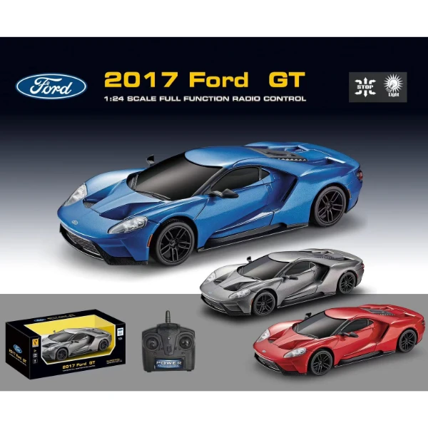 Ford gt 1:24 cu telecomandă, geamuri tonate, 3 culori 4