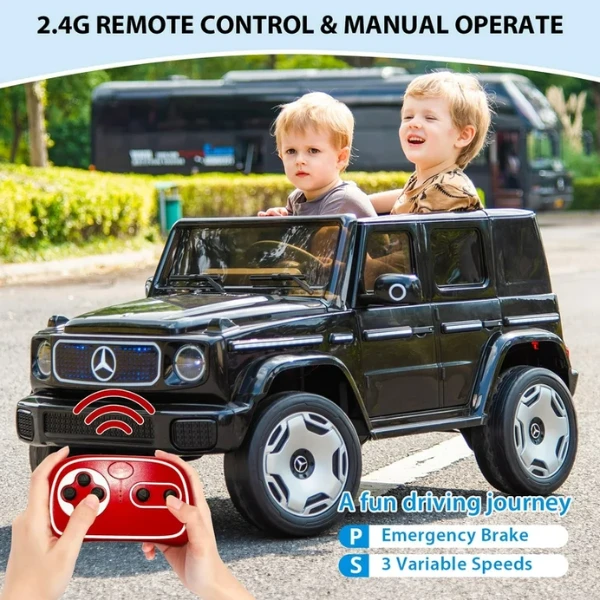 Masinuta electrica mercedes benz eqg, 12v9ah, motor 550wx2, roți eva, scaune din piele 3