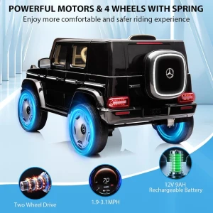 Masinuta electrica mercedes benz eqg, 12v9ah, motor 550wx2, roți eva, scaune din piele Thumbnail 18