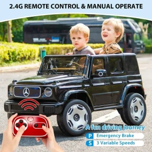 Masinuta electrica mercedes benz eqg, 12v9ah, motor 550wx2, roți eva, scaune din piele Thumbnail 3