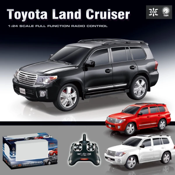 Toyota land cruiser 1:24 cu telecomandă, 3 culori 2