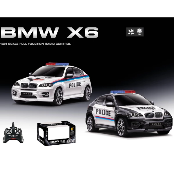Bmw x6 1:24 mașină de poliție cu telecomandă 3