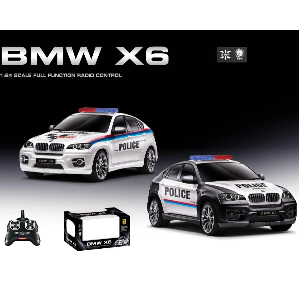 Bmw x6 1:24 mașină de poliție cu telecomandă 2