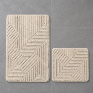 Set covorase сream de baie banyolin silver 2 piese 50×80 cm (023599)