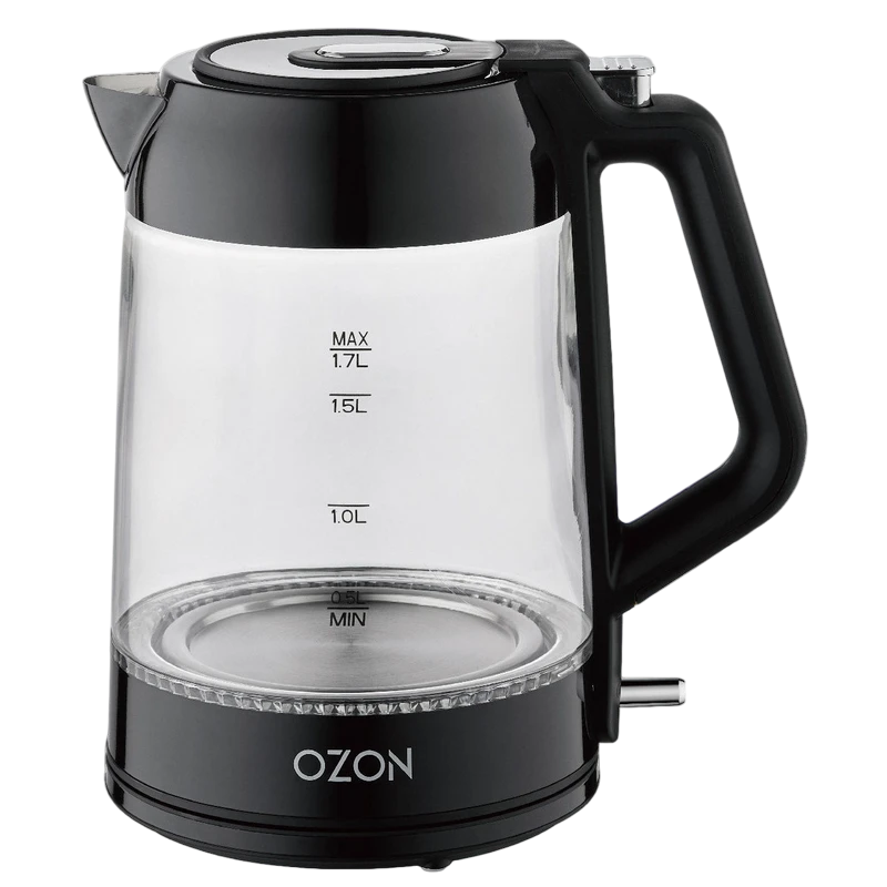 Электрочайник ozon ekc-1705a-gs, чёрный 2