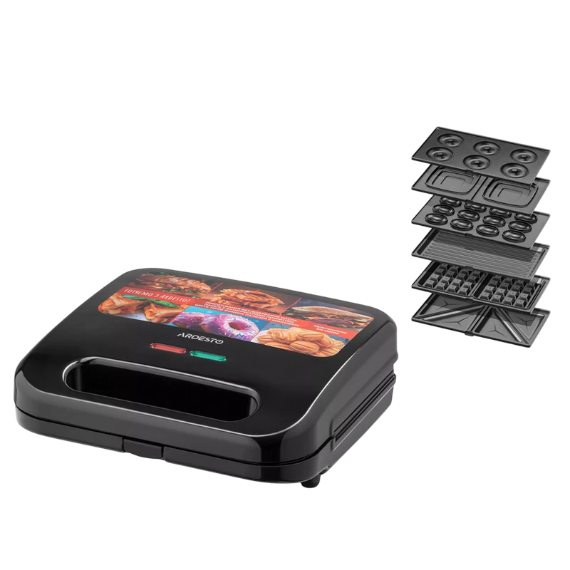 Aparat pentru sandwich multifunctional ardesto sm-h600b, negru 7